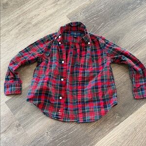 Ralph Lauren Red and Green Plaid Button Down Shirt